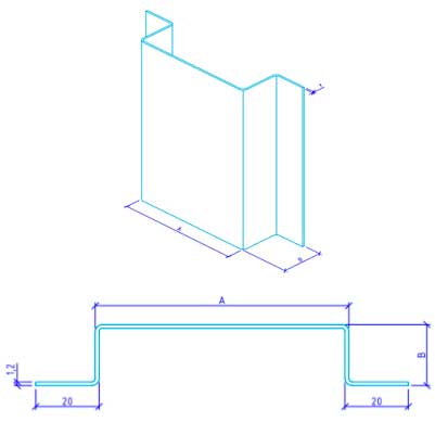 Profil kapeluszowy fasadowy